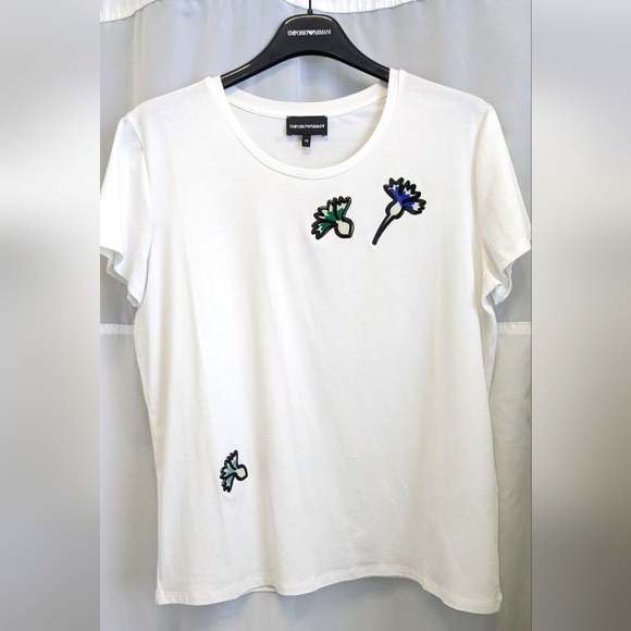 Emporio Armani Floral Print T-Shirt - Picture 1 of 5